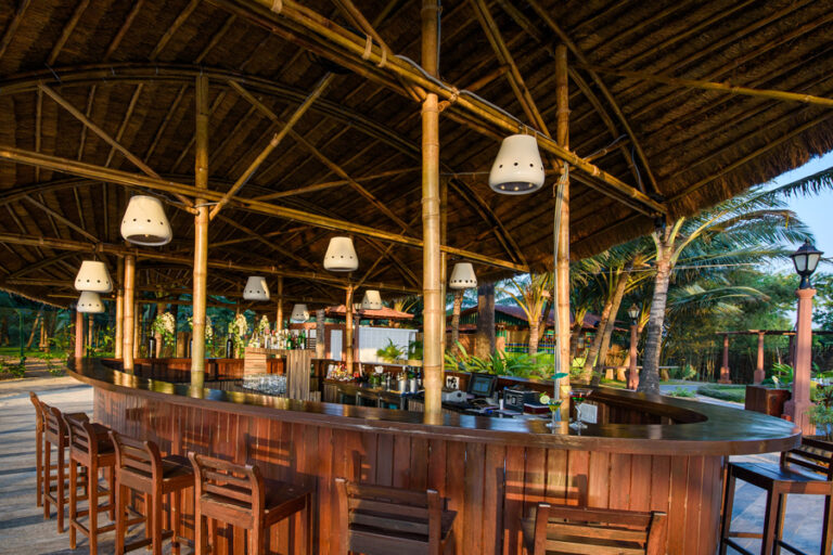 Restaurant on the beach front in South Goa