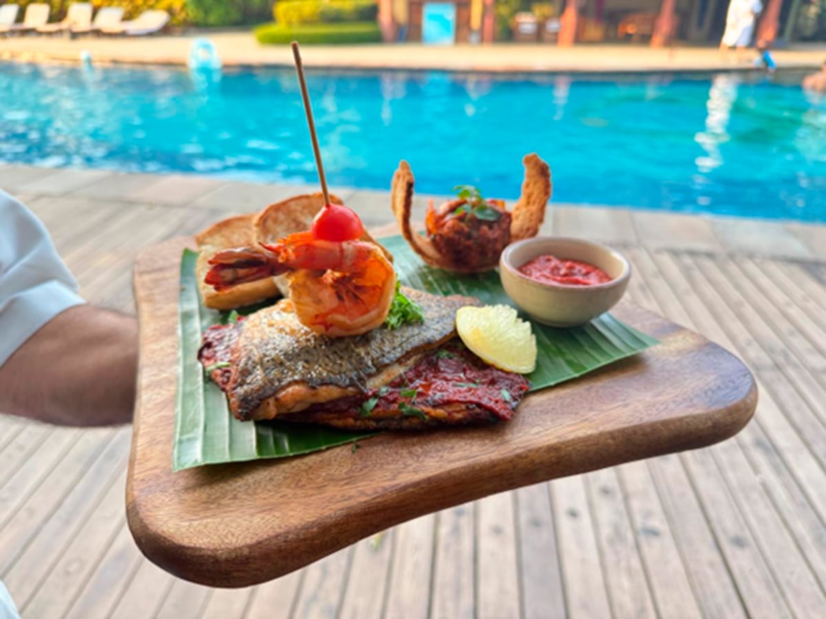A Signature Coastal Dish at a Beleza By The Beach Resort in Goa